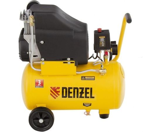 Воздушный компрессор DENZEL DLC1300/24 безмасляный 1,3 кВт, 24 литра, 206 л/мин 58171 