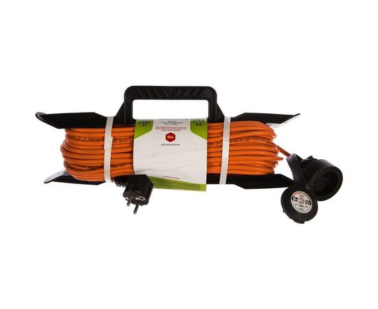 Силовой удлинитель ЭРА UFx-1-2x1.0-20m-IP44 на рамке, без заземления, 1 гнездо, 20м, ПВС 2х1 Б0043040 