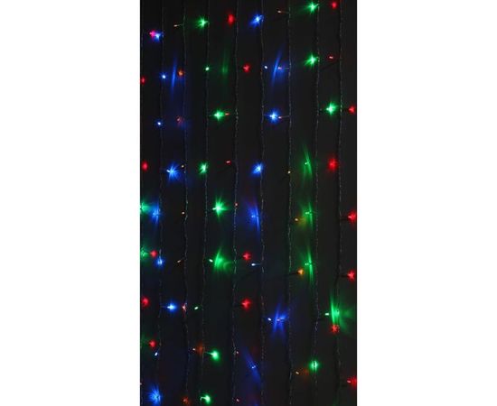 Гирлянда ЭРА ENIZ01M Дождь, занавес, 1.8 м*1.5 м, 8 режимов, мультиколор Б0041900 – изображение 2