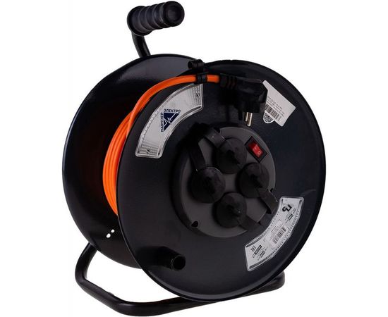 Удлинитель Партнер-Электро ProfiLine 4гн. с/з с выкл. ПВС 3х1,5 16A 30м IP 44 UP216C-430GR – изображение 4