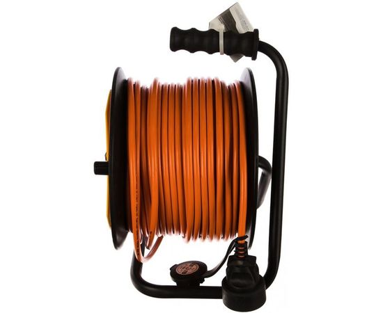 Силовой удлинитель ЭРА RPx1e3x1.550m на пластиковой катушке, c заземлением, 50м, 1 гнездо, ПВС 3х1.5 Б0046840 – изображение 2