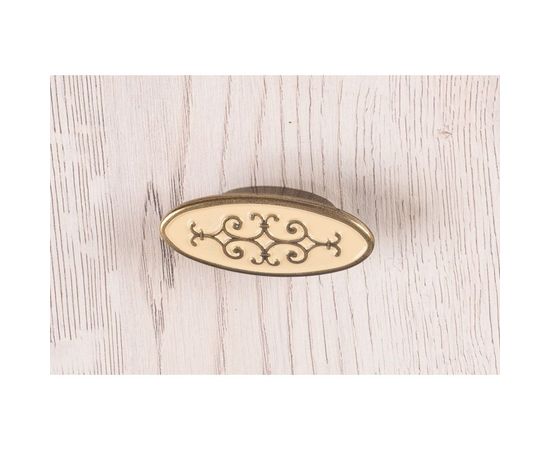 Ручка скоба ОФК комплект из 10 штук, 1151-32 ст.бронза+кремовый Tr-00000958 – изображение 3