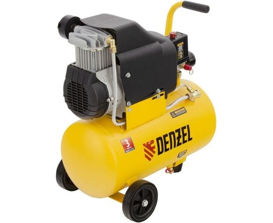 Воздушный компрессор DENZEL DLC1300/24 безмасляный 1,3 кВт, 24 литра, 206 л/мин 58171 – изображение 7
