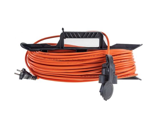 Удлинитель шнур Партнер-Электро GardenLine на рамке б/з ПВС 2х0,75 6A 50м IP 44 US201A-150OR – изображение 6