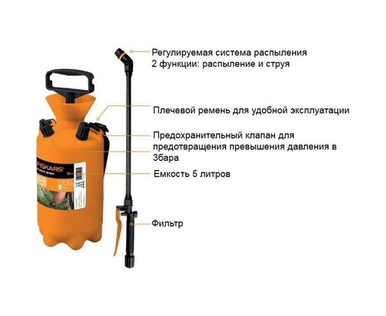 Садовый опрыскиватель Fiskars 5л 1025934 – изображение 8