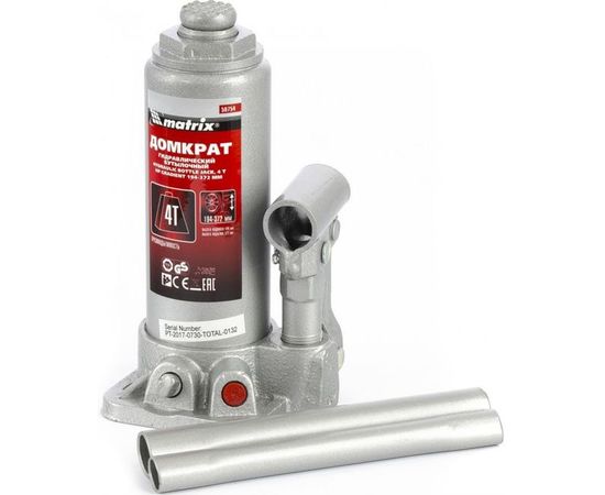 Гидравлический бутылочный домкрат MATRIX MASTER 50754 – изображение 5