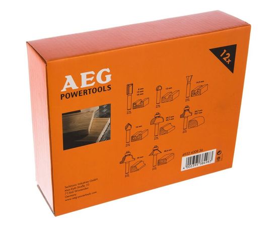 Набор фрез (12 шт; хвостовик 8 мм) AEG 4932430836 – изображение 2