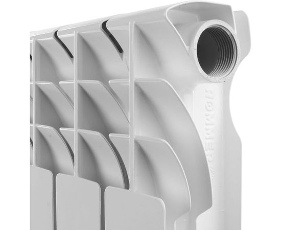 Биметаллический радиатор ROMMER Optima BM 500 8 секций RAL9016 89572 – изображение 5