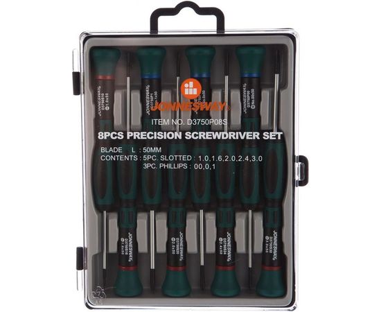 Набор отверток для точной механики Jonnesway D3750P08S 50 мм, 8 предметов 48654 