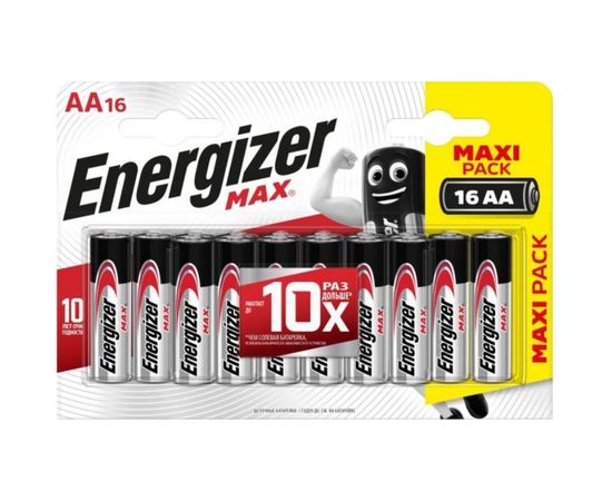 Батарейка ENERGIZER MAX LR6/E91/AA BL16 7638900410785 