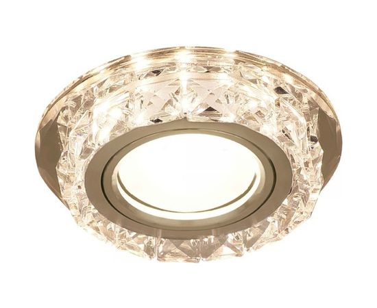 Светильник, Круг, Кристалл/Хром, Gu5.3, LED 3000K Gauss Backlight BL039 