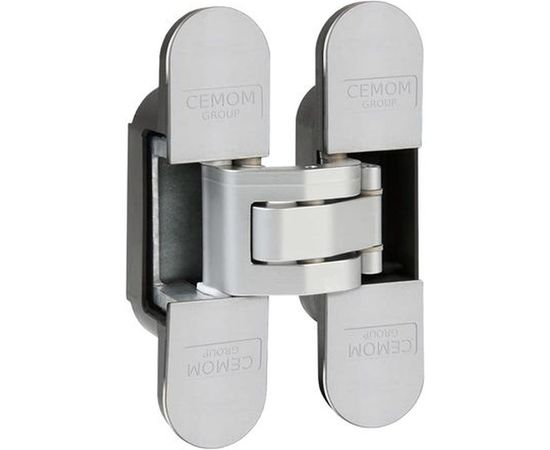 Скрытая петля CEMOM MOATTI ESTETIC 978 матовый хром, регулируемая, вес полотна 40кг, 23x95мм 51535 