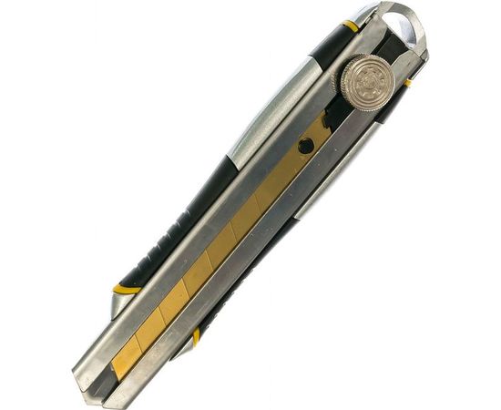 Строительный нож 25 мм в металлическом корпусе с винтовым зажимом Inforce 06-02-13 