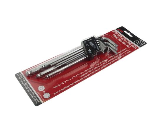 Набор ключей JTC шестигранных удлиненных с шаром для изношенного/повреждённого крепежа 9 предметов 7819 – изображение 2