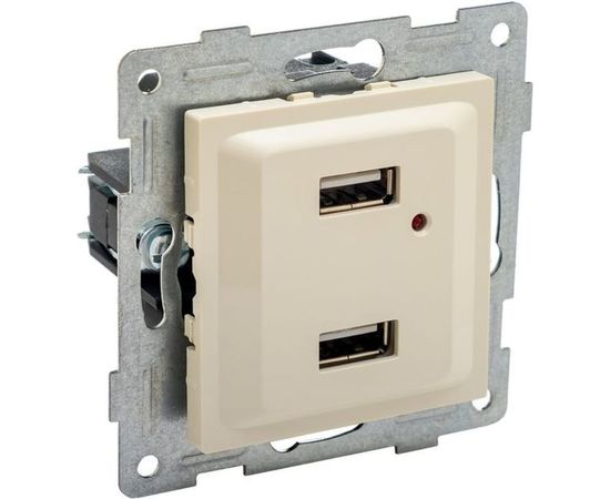Розетка USB GUSI ELECTRIC Ugra двойная, СУ, бежевый С11USB2-003 – изображение 2