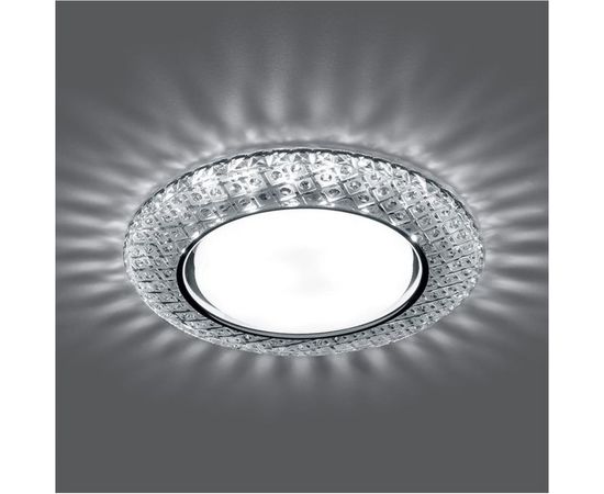 Встраиваемый потолочный светильник FERON 20LED, 2835 SMD, 4000K, 15W, GX53, без лампы, прозрачный/хром CD4042 41304 – изображение 5
