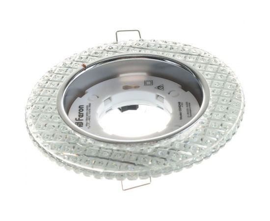 Встраиваемый потолочный светильник FERON 20LED, 2835 SMD, 4000K, 15W, GX53, без лампы, прозрачный/хром CD4042 41304 – изображение 4