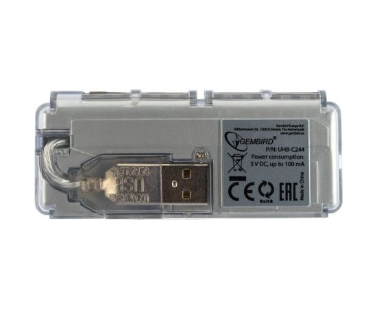 Концентратор Gembird USB 2.0 4 порта питание блистер UHB-C244 – изображение 3