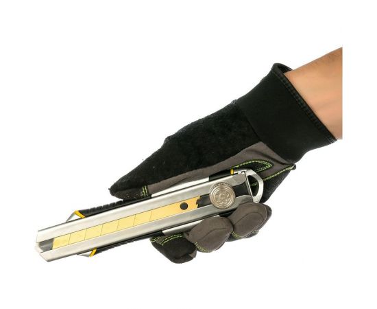 Строительный нож 25 мм в металлическом корпусе с винтовым зажимом Inforce 06-02-13 – изображение 4