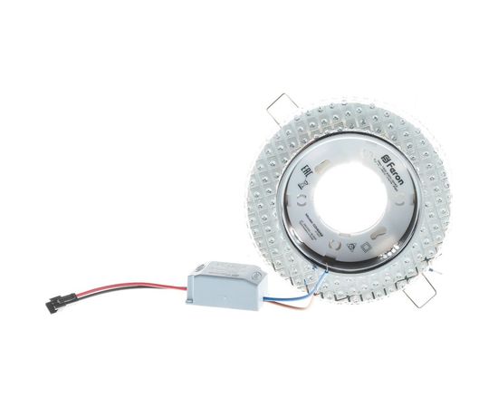 Встраиваемый потолочный светильник FERON 20LED, 2835 SMD, 4000K, 15W, GX53, без лампы, прозрачный/хром CD4042 41304 – изображение 7