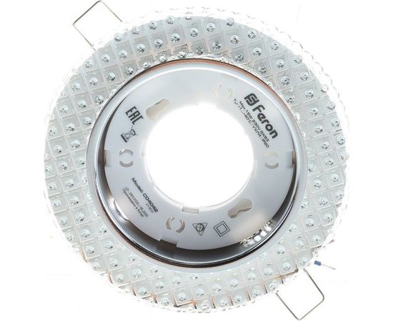 Встраиваемый потолочный светильник FERON 20LED, 2835 SMD, 4000K, 15W, GX53, без лампы, прозрачный/хром CD4042 41304 – изображение 6
