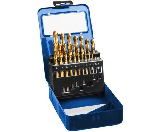 Набор сверл по металлу (19 шт., 1-10 мм, сталь Р6М5К5, класс А) Зубр 29626-H19 