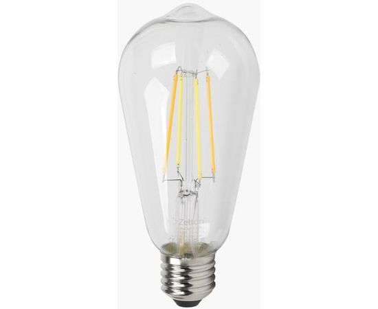 Умная лампа Zetton LED Wi-Fi Bulb ST64 E27 6Вт 2200-6500К прозрачная ZTSHLBWCWE272RU 
