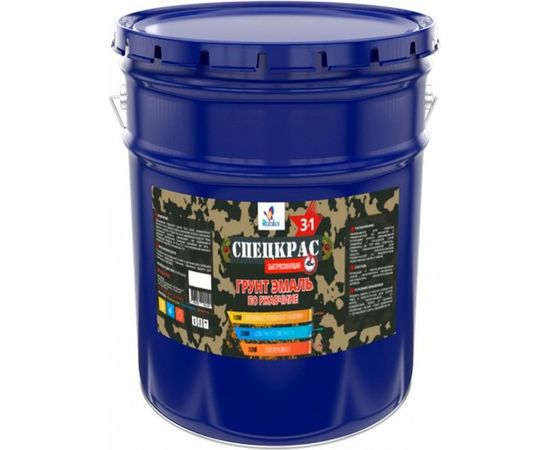 Грунт-эмаль по ржавчине Резолюкс СПЕЦКРАС 3в1 п/гл. 25кг серый УТ000009277 