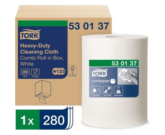 Нетканый материал TORK арт. 530137 Premium 530, белый, малый рулон 106,4 м 8925 