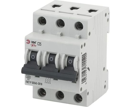 Автоматический выключатель ЭРА Pro NO902187 ВА4763, 3P, 6А, кривая C Б0036871 