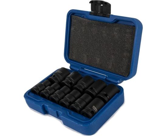 Набор ударных торцевых головок 1/2, Cr-Mo, 11шт, кейс КОБАЛЬТ 010302-11 