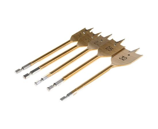 Набор сверл перовых по дереву (5 шт; 16-20-22-25-32 мм) MATRIX 70443 