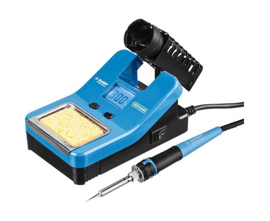 Цифровая паяльная станция с ЖК дисплеем, 160-520C, 48Вт Зубр ПРОФЕССИОНАЛ 55334 