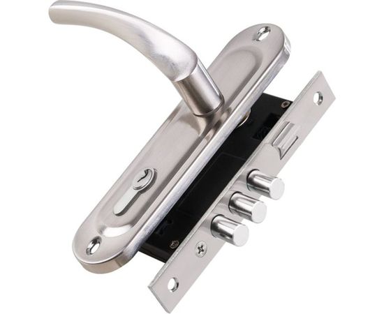 Врезной цилиндровый замок PUNTO KIT P15 4061/3 CRONA SN матовый никель 41721 