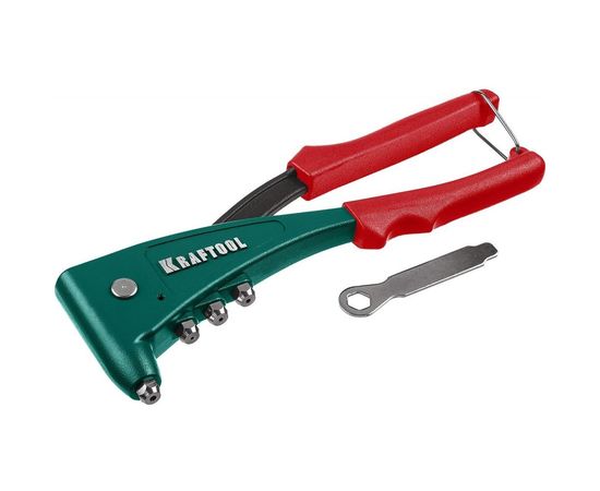 Заклепочник с литым корпусом Kraftool "X-5F" 2.4-4.8 мм - алюминий и сталь, 2.4-4.0 - неж сталь, в кейсе, с набором заклепок 31173-H6_z01 