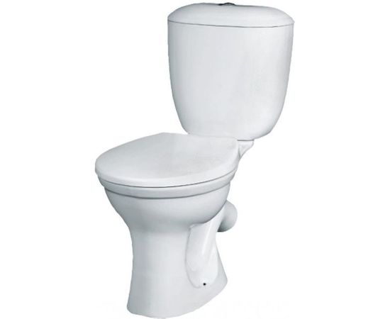 Унитаз-компакт Santeri Виктория, тарельчатый, косой выпуск, 1-режим, сиденье полипропиленовое, Воротынск 414806 