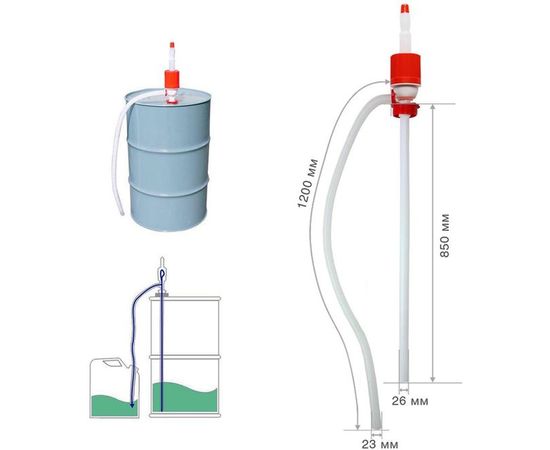 Ручной насос для перекачки жидкостей и ГСМ BERKUT SMART POWER SP300MP – изображение 2