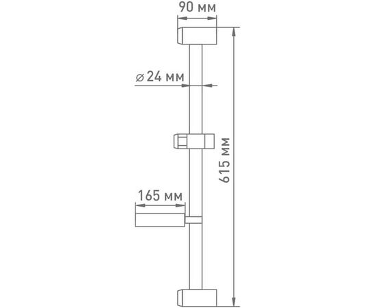 Душевая стойка Mix&Fix 001 с мыльницей тов-114501 – изображение 2