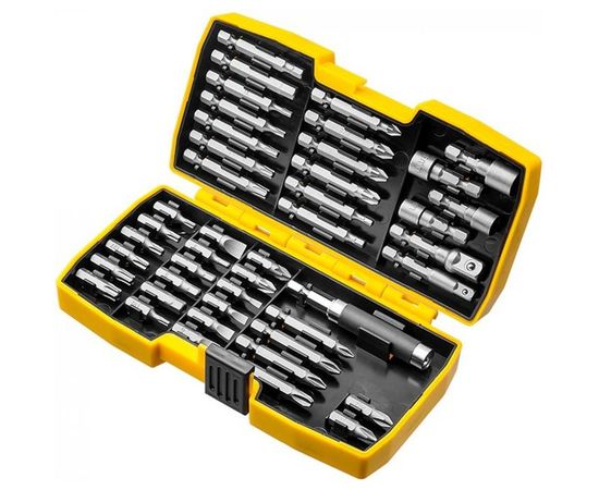 Набор PROFI биты CR-MO, головки и адаптеры, в боксе, 44 предмета STAYER 26135-H44 – изображение 2