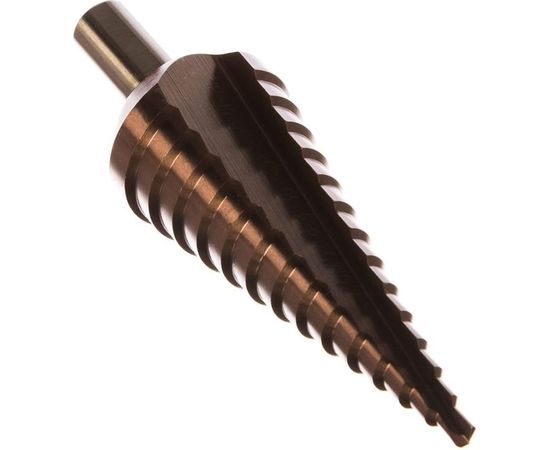 Сверло ступенчатое по стали и цветным металлам КОБАЛЬТ (4-30 мм; 14 ступеней; Р6М5) ЗУБР 29672-4-30-14_z01 – изображение 2