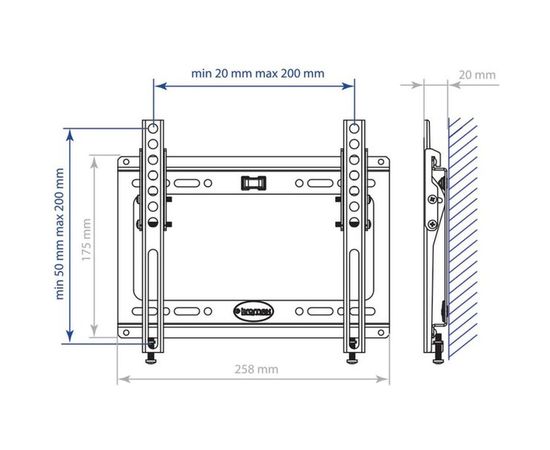 TV кронштейн Kromax IDEAL 6 black 26006 – изображение 2