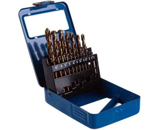 Набор сверл по металлу (19 шт., 1-10 мм, сталь Р6М5К5, класс А) Зубр 29626-H19 – изображение 2