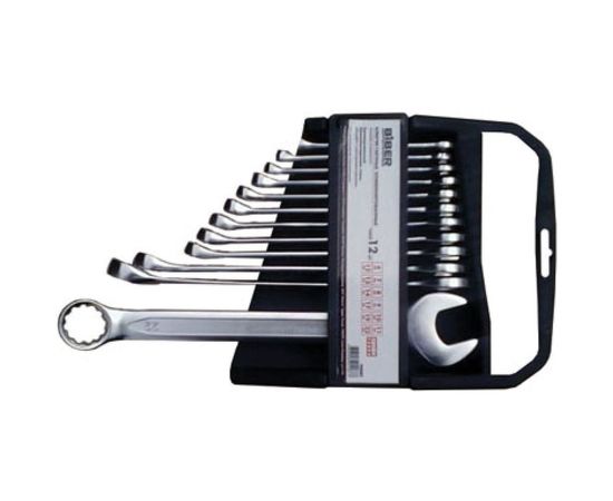 Набор ключей (гаечных, комбинированных, CrV, 6-22мм, 12шт) Biber ПРОФИ CrV 6-22мм 12шт 90683 тов-155286 – изображение 2
