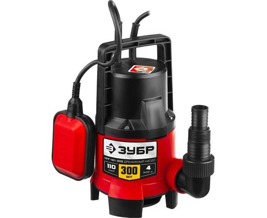Дренажный насос для грязной воды ЗУБР 300 Вт НПГ-М1-300 – изображение 14