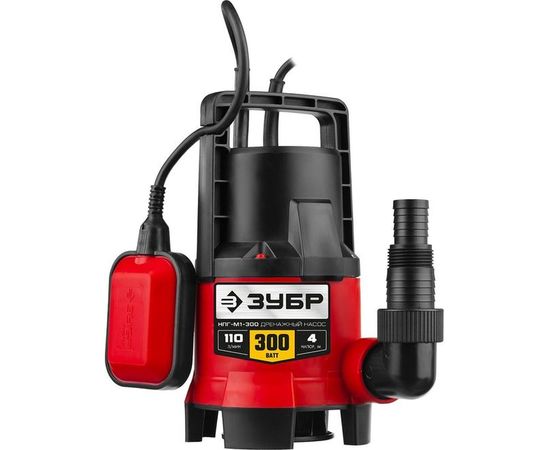Дренажный насос для грязной воды ЗУБР 300 Вт НПГ-М1-300 – изображение 11