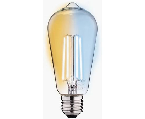 Умная лампа Zetton LED Wi-Fi Bulb ST64 E27 6Вт 2200-6500К прозрачная ZTSHLBWCWE272RU – изображение 4