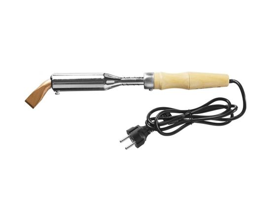 Паяльник с деревянной рукояткой и долговечным жалом, 200Вт, клин Зубр МАСТЕР 55303-200 – изображение 3