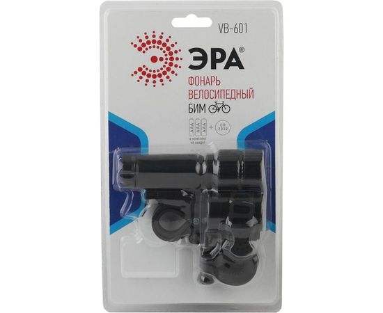 Велосипедный фонарь ЭРА VB-601 Бим комплект, 3Вт/6xLED, 3xAAA 2xCR2032, бл Б0029194 – изображение 3