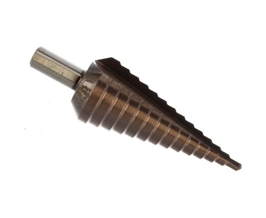 Сверло ступенчатое по стали и цветным металлам КОБАЛЬТ (4-30 мм; 14 ступеней; Р6М5) ЗУБР 29672-4-30-14_z01 – изображение 5