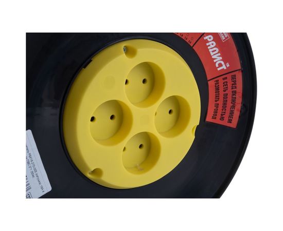 Удлинитель Радист РБК16-270-005 катушка 10А 4 гнезда 2*1 50м чёрный 981 – изображение 2